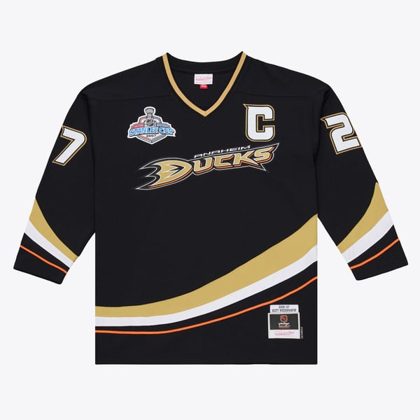 Men's Anaheim Ducks Scott Niedermayer Mitchell & Ness Black 2006/07 Captain Patch Stanley Cup Power Play Jersey