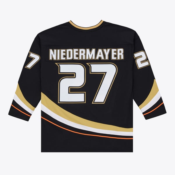 Men's Anaheim Ducks Scott Niedermayer Mitchell & Ness Black 2006/07 Captain Patch Stanley Cup Power Play Jersey