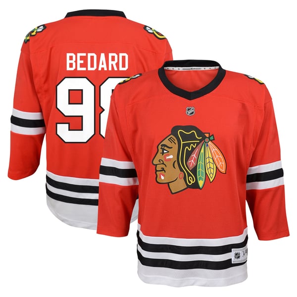 Infant Chicago Blackhawks Connor Bedard Red Home Replica Player Jersey - Image 1