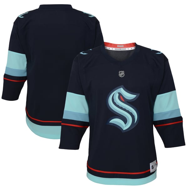 Infant Seattle Kraken Navy Home Replica Jersey - Image 2
