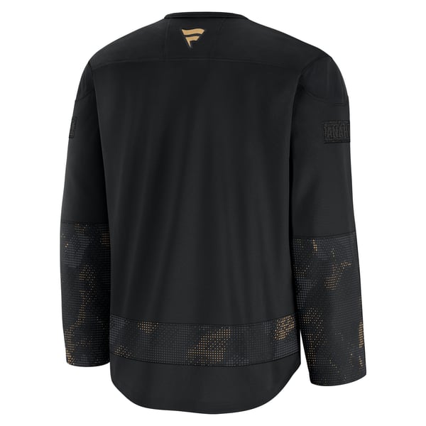 Men's Anaheim Ducks  Fanatics Black 2024 Military Appreciation Practice Jersey