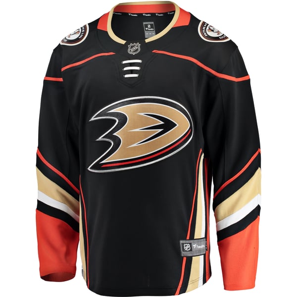 Men's Anaheim Ducks Fanatics Black Breakaway Home Jersey