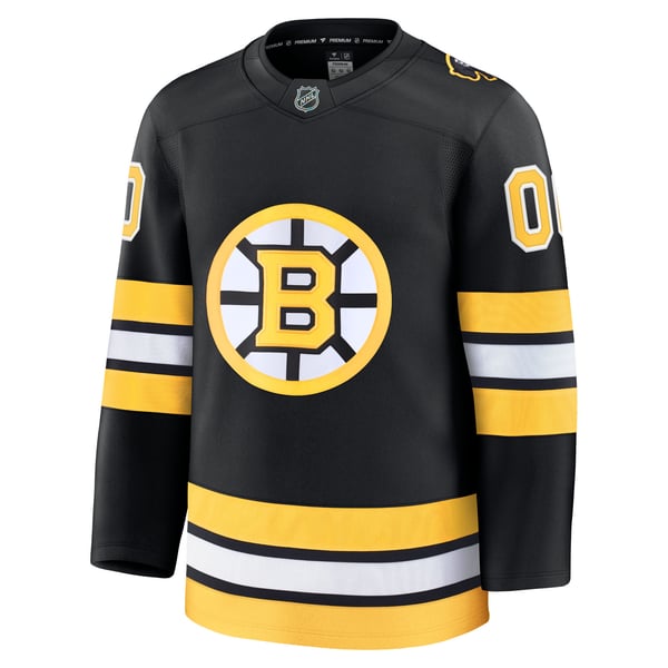 Men's Boston Bruins  Fanatics Black Home Premium Custom Jersey