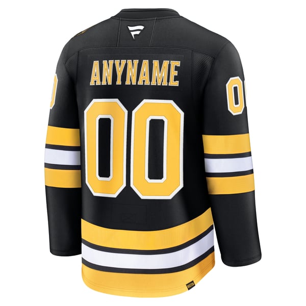 Men's Boston Bruins  Fanatics Black Home Premium Custom Jersey
