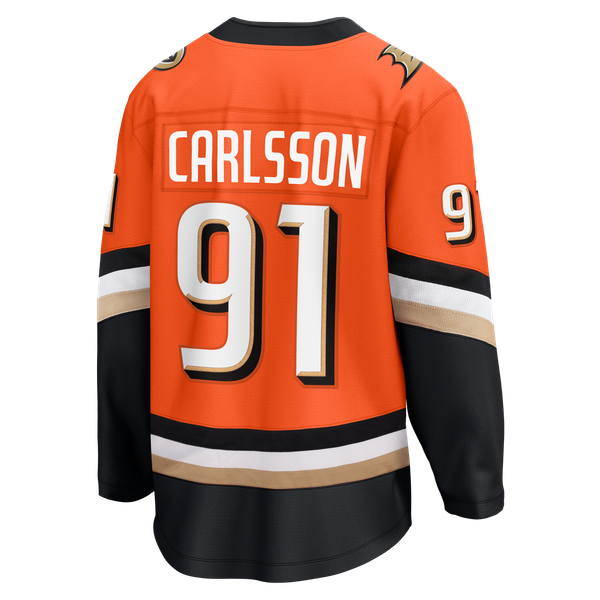 Men's Anaheim Ducks Leo Carlsson Fanatics Orange Home Breakaway Jersey