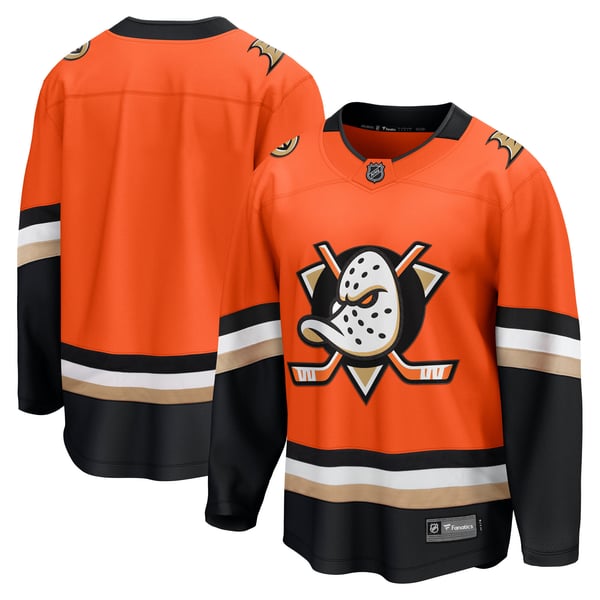 Men's Anaheim Ducks Fanatics Orange Home Breakaway Jersey