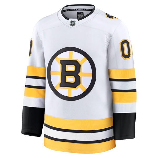 Men's Boston Bruins  Fanatics White Away Premium Custom Jersey