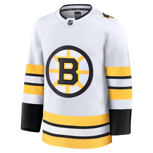 Men's Boston Bruins  Fanatics White Away Premium Jersey