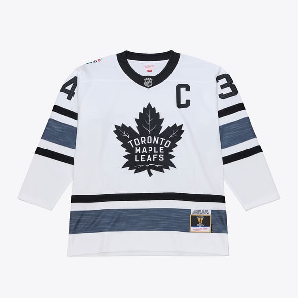 Men's Auston Matthews Mitchell & Ness White 2019 All-Star Game Power Play Jersey - Image 2