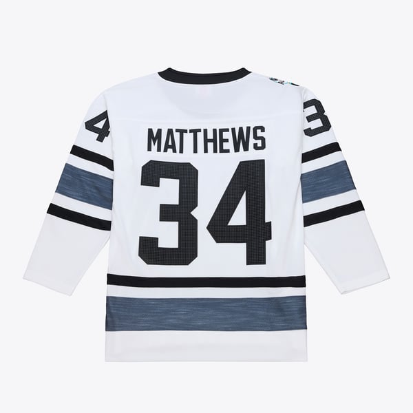 Men's Auston Matthews Mitchell & Ness White 2019 All-Star Game Power Play Jersey - Image 3